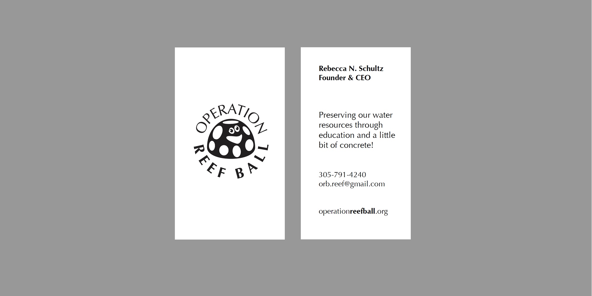 image of business card front and back